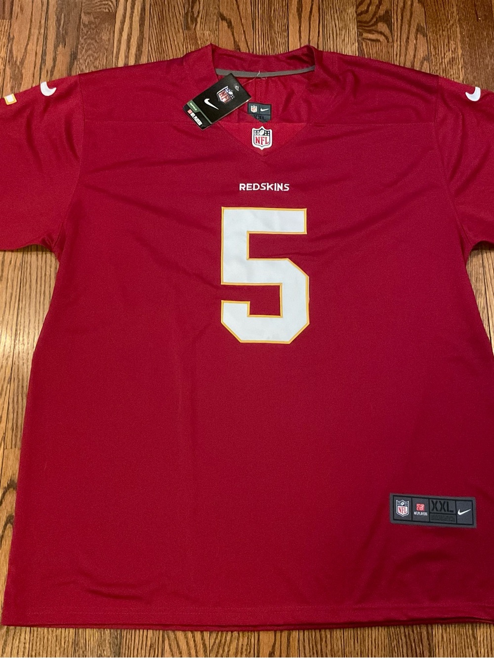 Nike Washington Redskins men’s XXL Jayden Daniels red sewn-on jersey NWT